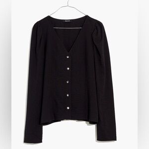 Madewell Westover Check Black Top (4)